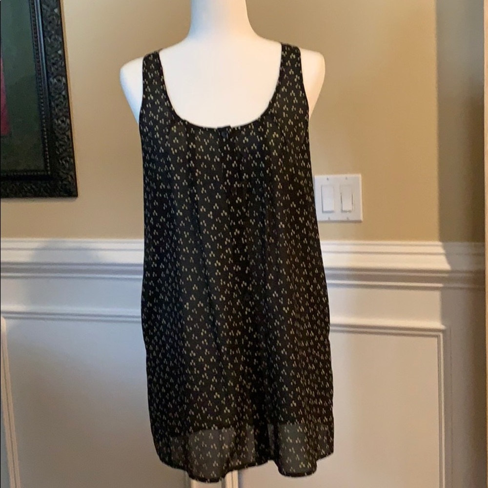 Collective Concepts tunic top - in black and tan print